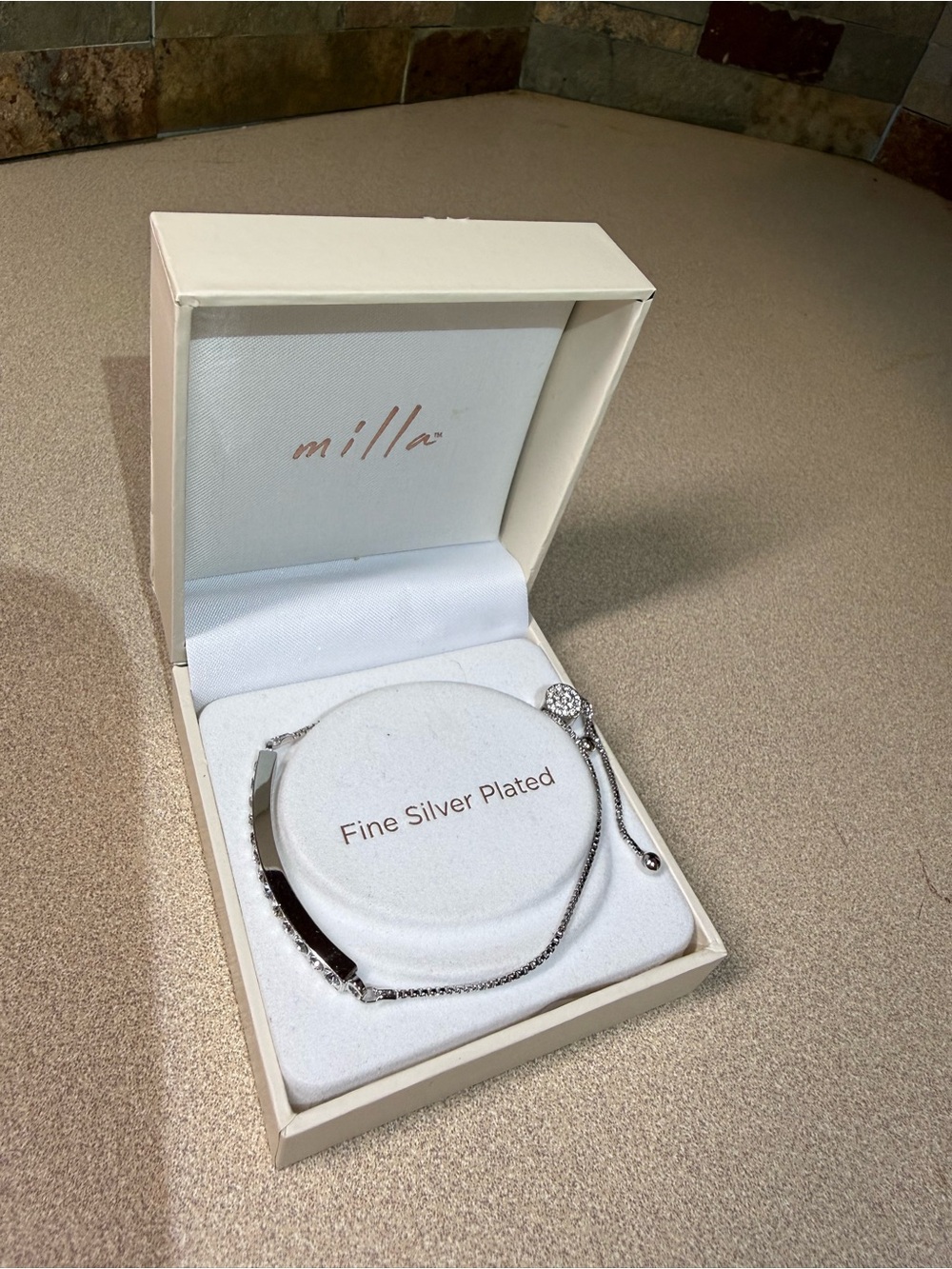 Milla Fine Silver-Plated Adjustable Bracelet - Silver